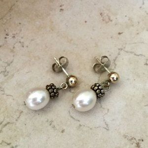 925 Silver Pearl Drop Earrings